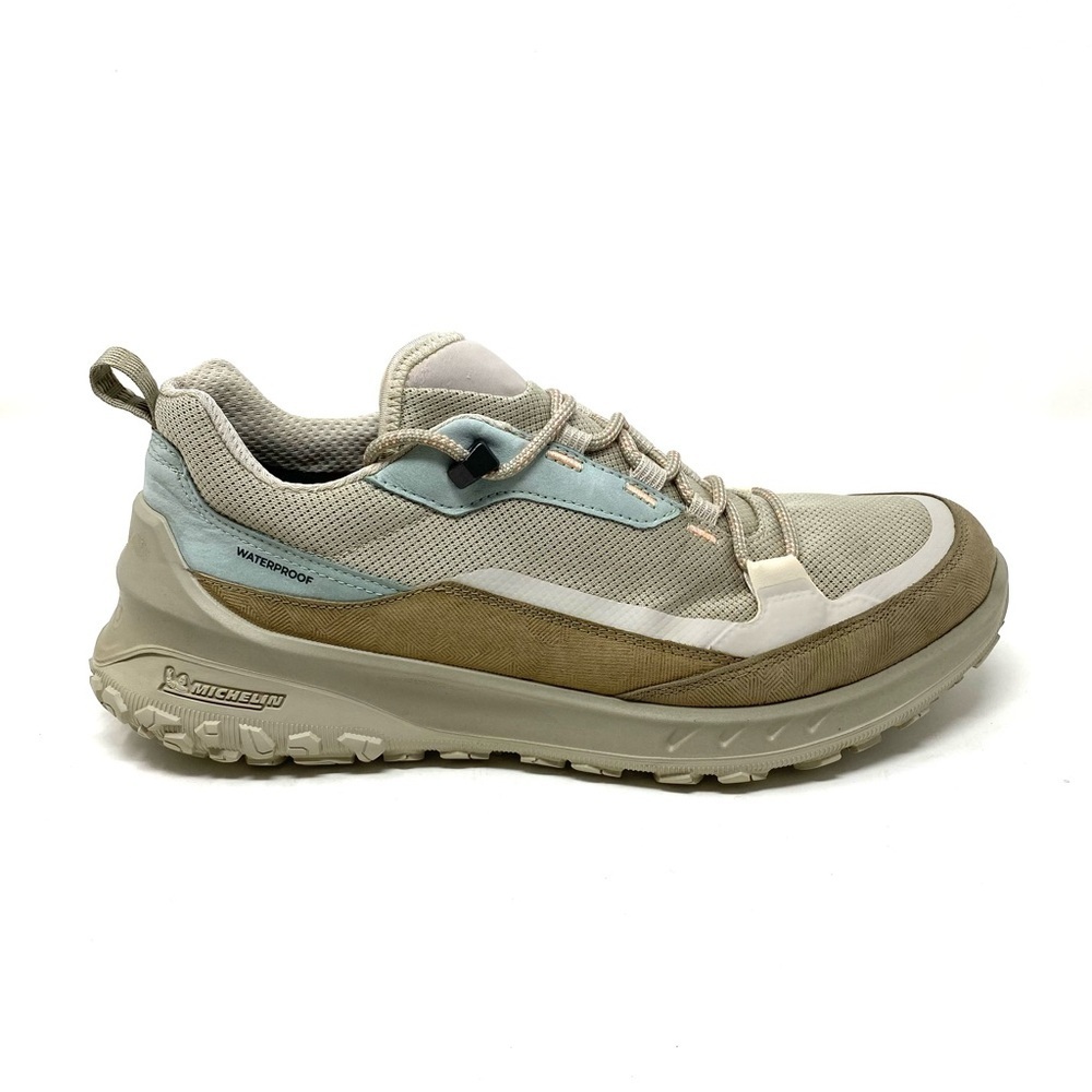Women's ECCO® ULT-TRN Low Nubuck Waterproof Hiking Shoe - sage/gravel